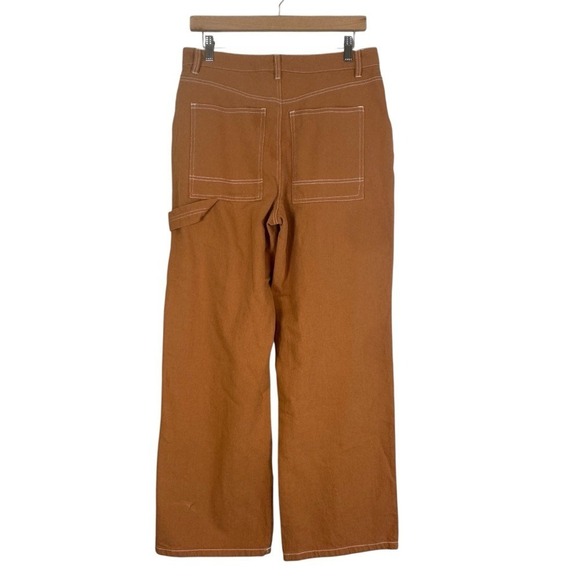 NWT RSQ Relaxed Carpenter Pants Womens L Brown High Rise Straight Streetwear - Picture 5 of 7